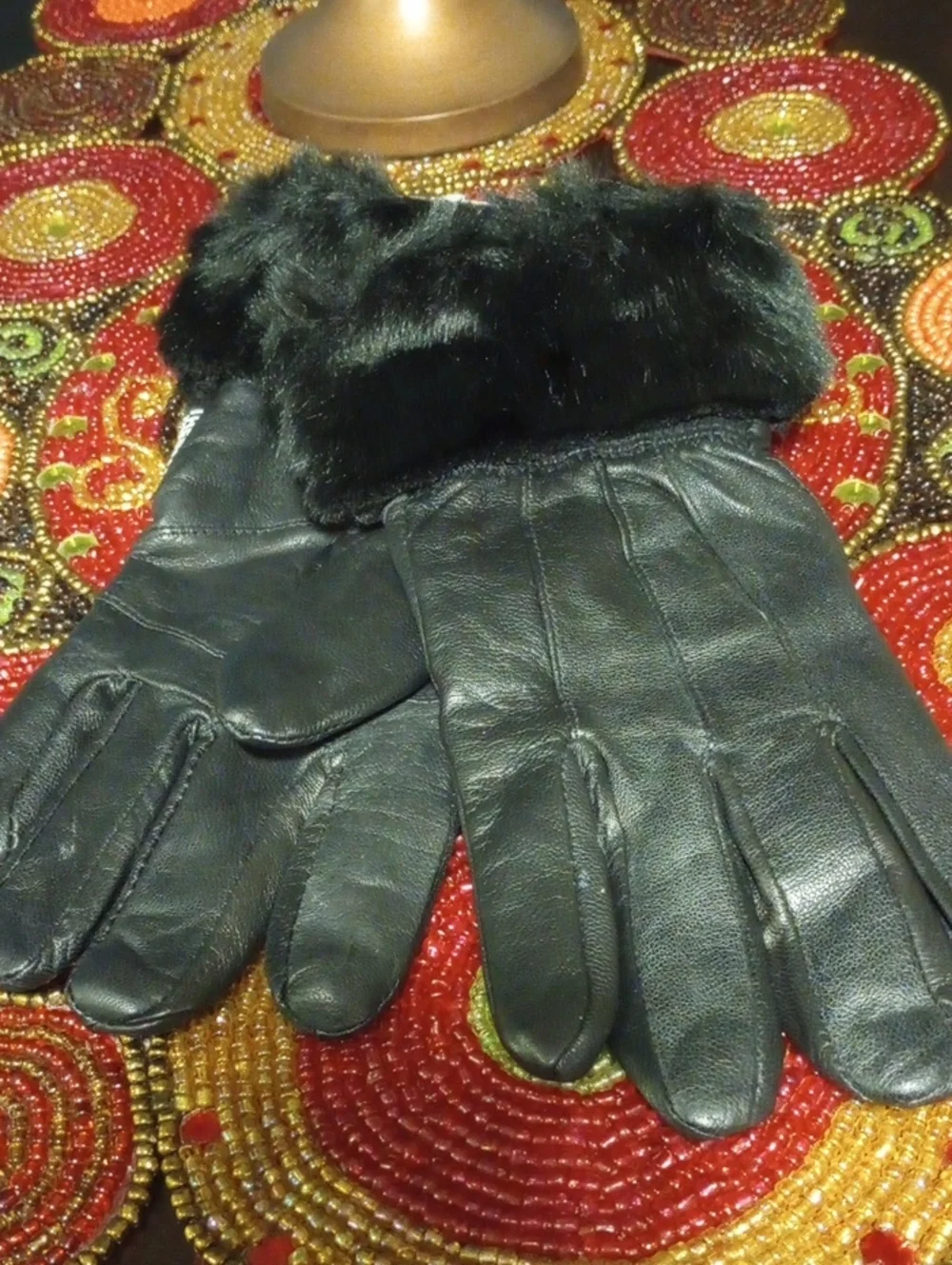 Leather Insulated Gloves Size Medium